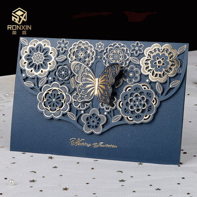 Pantone Color Laser Cut Wedding Cards